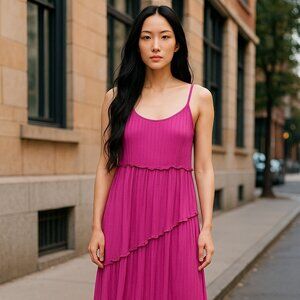 NINA LEONARD Women's Pink Dress MEDIUM